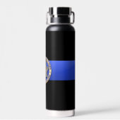 Thin Blue Line Badge Waterfles (Achterkant)