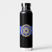 Thin Blue Line Badge Waterfles (Links)