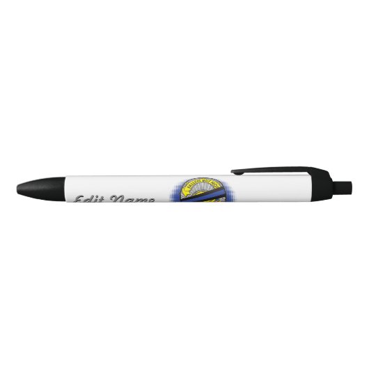 Thin Blue Line Badge Zwarte Inkt Pen (Bovenkant)