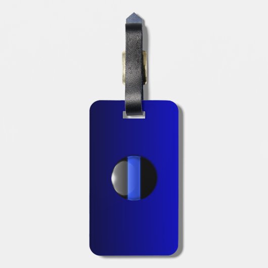 Thin Blue Line Bagagelabel (Achterkant verticaal)
