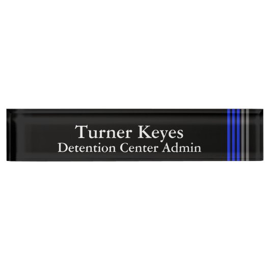 Thin Blue Line - Bars naamplaat Naambordje (Voorkant)