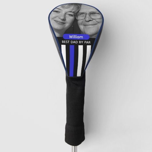 Thin Blue Line, Best Dad, Photo, Monogram, Flag Golfheadcover (Voorkant)