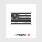 Thin-Blue-Line-Blue-Lives-Matter-Flag-Sticker Sticker (Vel)