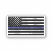 Thin-Blue-Line-Blue-Lives-Matter-Flag-Sticker Sticker (Voorkant)