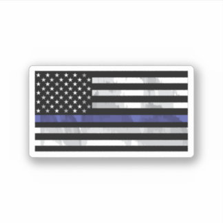Thin-Blue-Line-Blue-Lives-Matter-Flag-Sticker Sticker