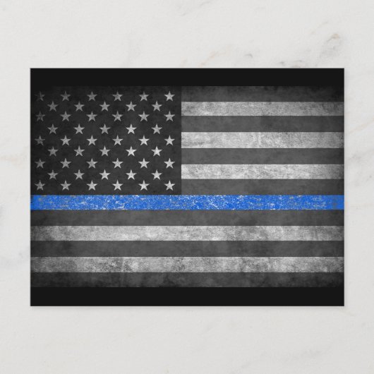 Thin Blue Line Briefkaart (Voorkant)