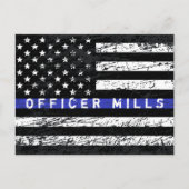Thin Blue Line Briefkaart (Voorkant)