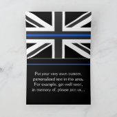 Thin Blue Line Britse vlag Kaart (Binnen)