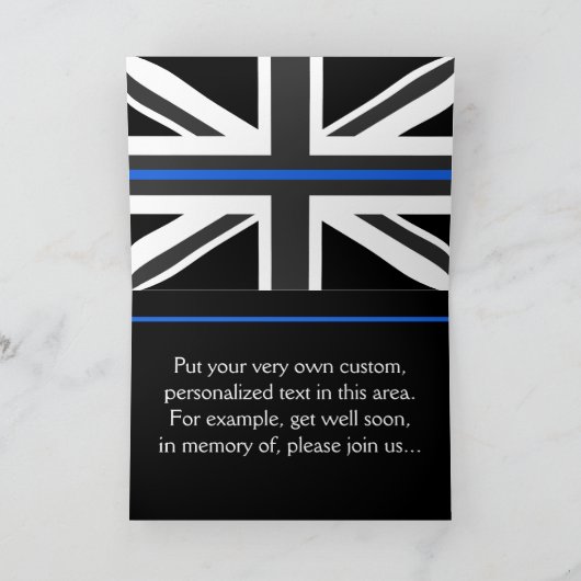 Thin Blue Line Britse vlag Kaart (Binnen)