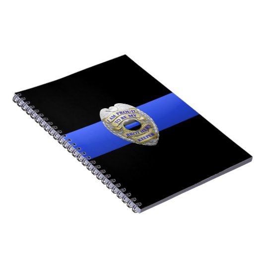 Thin Blue Line Brothers Keeper Badge Notitieboek (Rechterzijde)