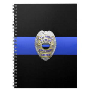 Thin Blue Line Brothers Keeper Badge Notitieboek