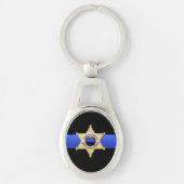 Thin Blue Line Brothers Keeper Badge Sleutelhanger (Voorkant)