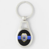 Thin Blue Line Brothers Keeper Badge Sleutelhanger (Voorkant)