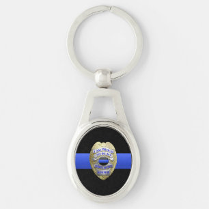 Thin Blue Line Brothers Keeper Badge Sleutelhanger