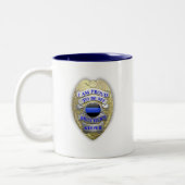 Thin Blue Line Brothers Keeper Badge Tweekleurige Koffiemok (Links)