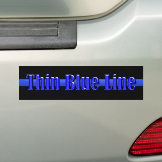 Thin Blue Line Bumpersticker (Op auto)