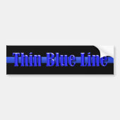 Thin Blue Line Bumpersticker (Voorkant)