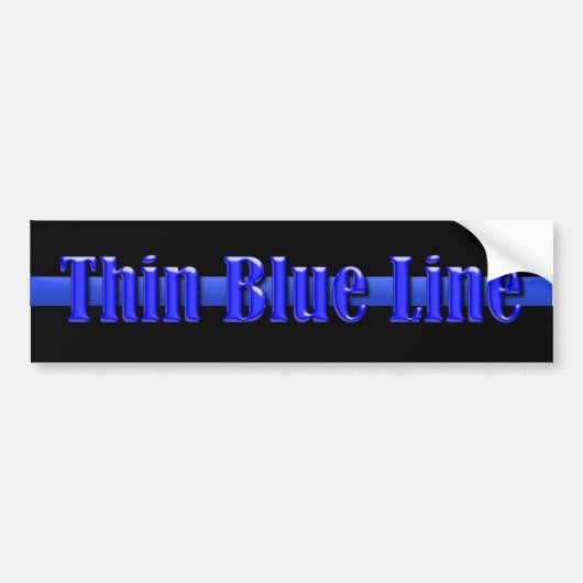 Thin Blue Line Bumpersticker (Voorkant)