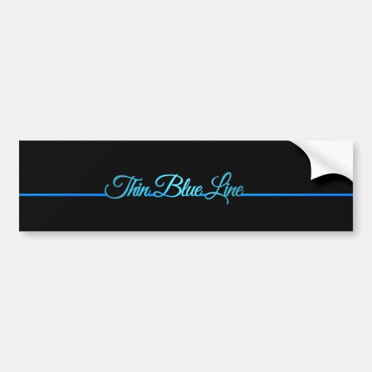 Thin Blue Line Bumpersticker (Voorkant)