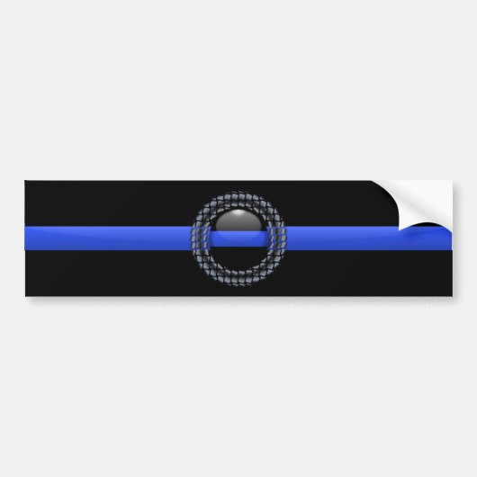 Thin Blue Line Bumpersticker (Voorkant)