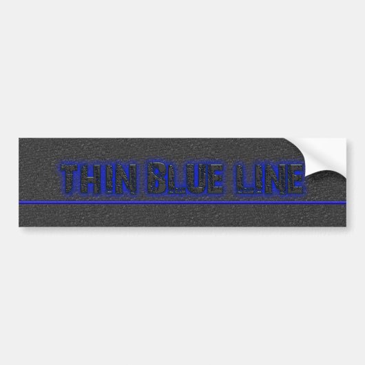 Thin Blue Line Bumpersticker (Voorkant)