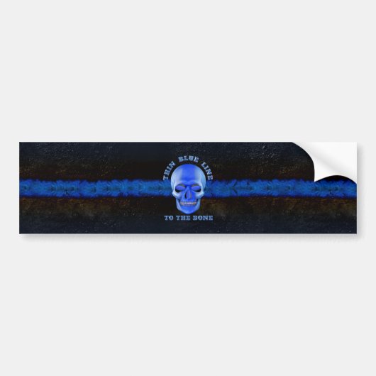 Thin Blue Line Bumpersticker (Voorkant)
