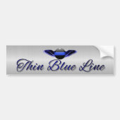 Thin Blue Line Bumpersticker (Voorkant)