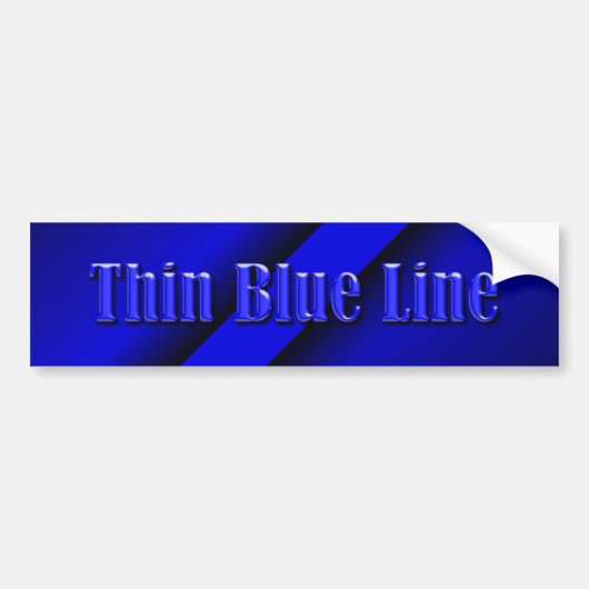 Thin Blue Line Bumpersticker (Voorkant)