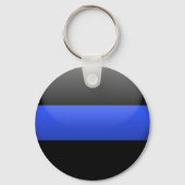 Thin Blue Line Button Sleutelhanger (Voorkant)