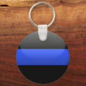 Thin Blue Line Button Sleutelhanger (Voorkant)