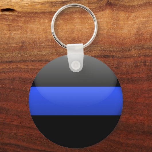 Thin Blue Line Button Sleutelhanger (Voorkant)