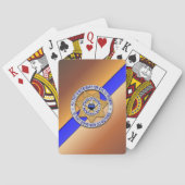 Thin Blue Line Buttonnen Pokerkaarten (Achterkant)