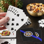 Thin Blue Line Buttonnen Pokerkaarten (Insitu)