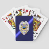 Thin Blue Line Buttonnen Speelkaarten (Achterkant)