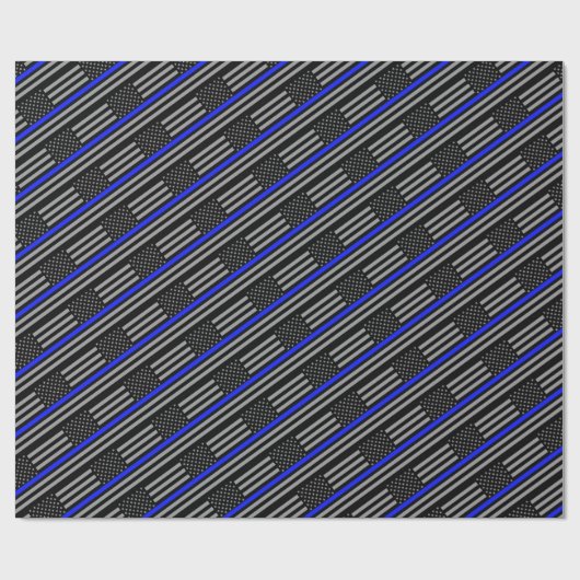 Thin Blue Line Cadeaupapier (Vlak)