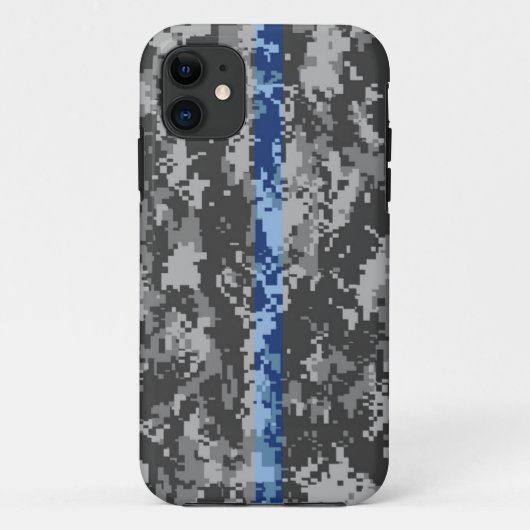 Thin Blue Line Camo iPhone 5 Hoesje (Achterkant)