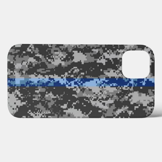 Thin Blue Line Camo iPhone 6 Hoesje (Achterkant (horizontaal))