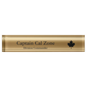 Thin Blue Line Canadian Maple Leaf Name plate Naambordje