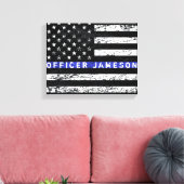 Thin Blue Line Canvas Afdruk (Insitu (Woonkamer))