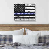 Thin Blue Line Canvas Afdruk (Insitu (Slaapkamer))