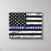 Thin Blue Line Canvas Afdruk (Voorkant)