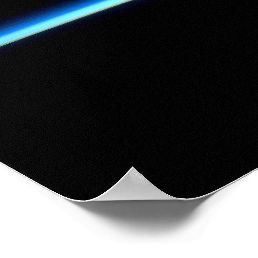 Thin Blue Line Canvas afdrukken Poster (Hoek)