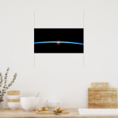 Thin Blue Line Canvas afdrukken Poster (Keuken)