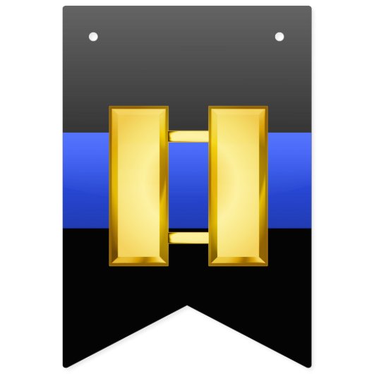 Thin Blue Line Captain Promotion Bunting Flags Vlaggetjes (Eerste vlag)
