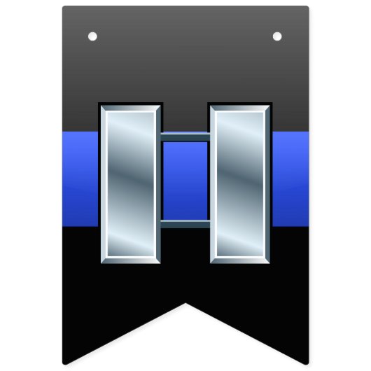 Thin Blue Line Captain Promotion Vlaggetjes (Derde vlag)