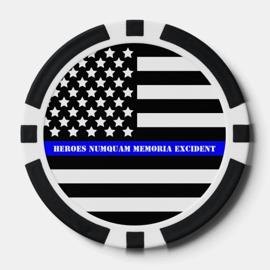 [Thin Blue Line] Challenge Coin Poker Chips (Voorkant)