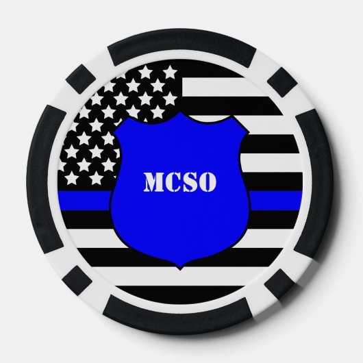 [Thin Blue Line] Challenge Coin Poker Chips (Achterkant)