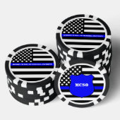 [Thin Blue Line] Challenge Coin Poker Chips (Opstapeling)