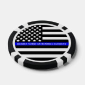 [Thin Blue Line] Challenge Coin Poker Chips (Enkel)