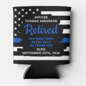 Thin Blue Line Cheers and Beers Police Retirement Blikjeskoeler (Voorkant)